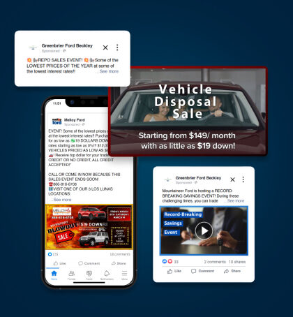advertisement for dealership